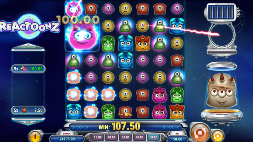 Win Big with Reactoonz Game